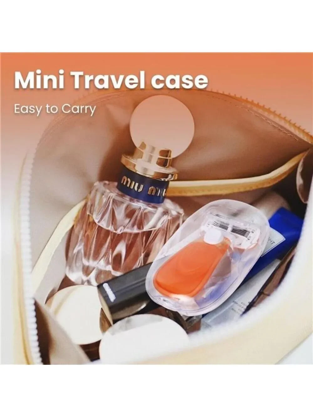 Women Travel Razor 5 Blade Close Shaving Kit Reusable Handle With Case Orange